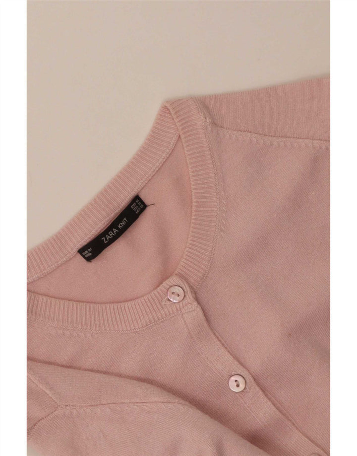Zara ženski kardigan pulover UK 12 srednje ružičasta