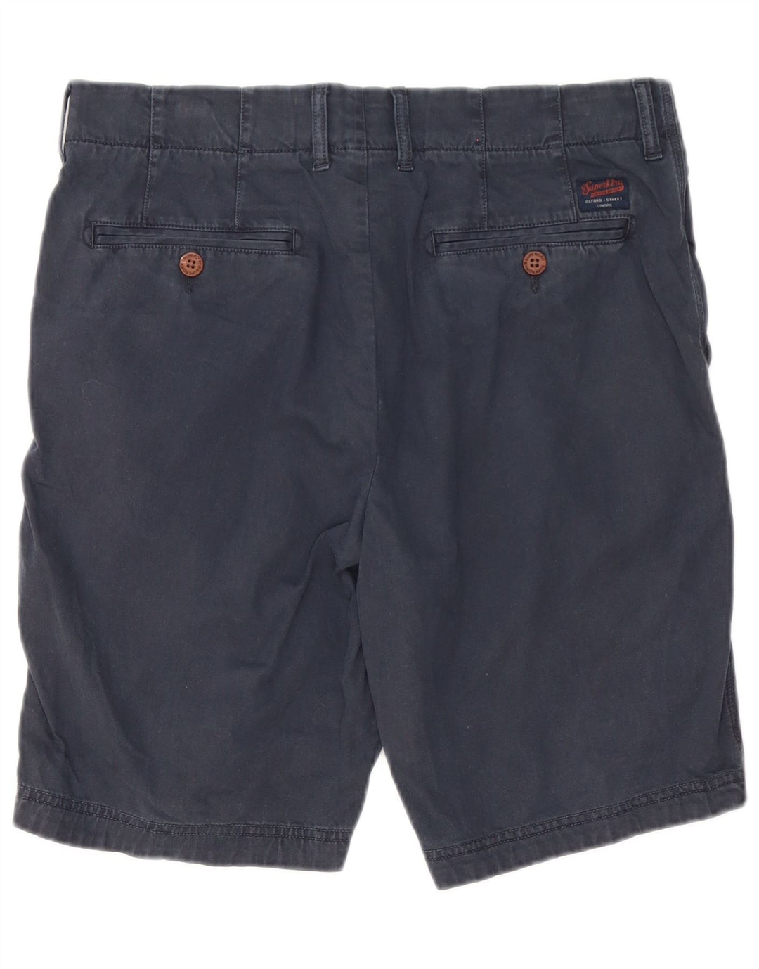 Superdry muške chino kratke hlače W32 srednje tamnoplavi pamuk