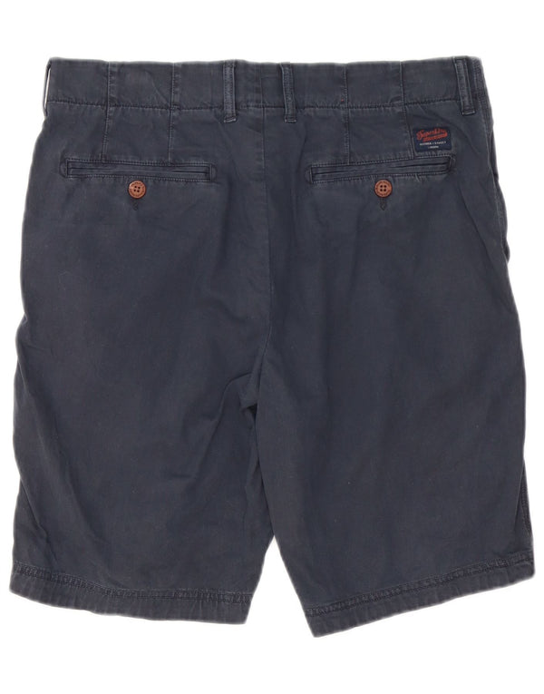 Superdry muške chino kratke hlače W32 srednje tamnoplavi pamuk