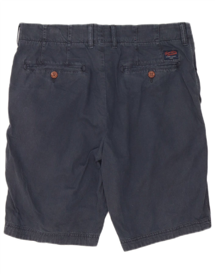Superdry muške chino kratke hlače W32 srednje tamnoplavi pamuk