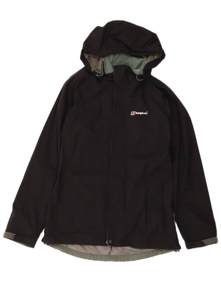 Berghaus ženska kišna jakna s kapuljačom UK 12 Srednji crni poliamid