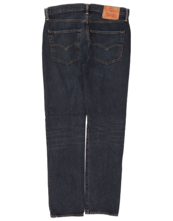 Levi's muške 501 ravne traperice W32 L32 tamnoplavi pamuk