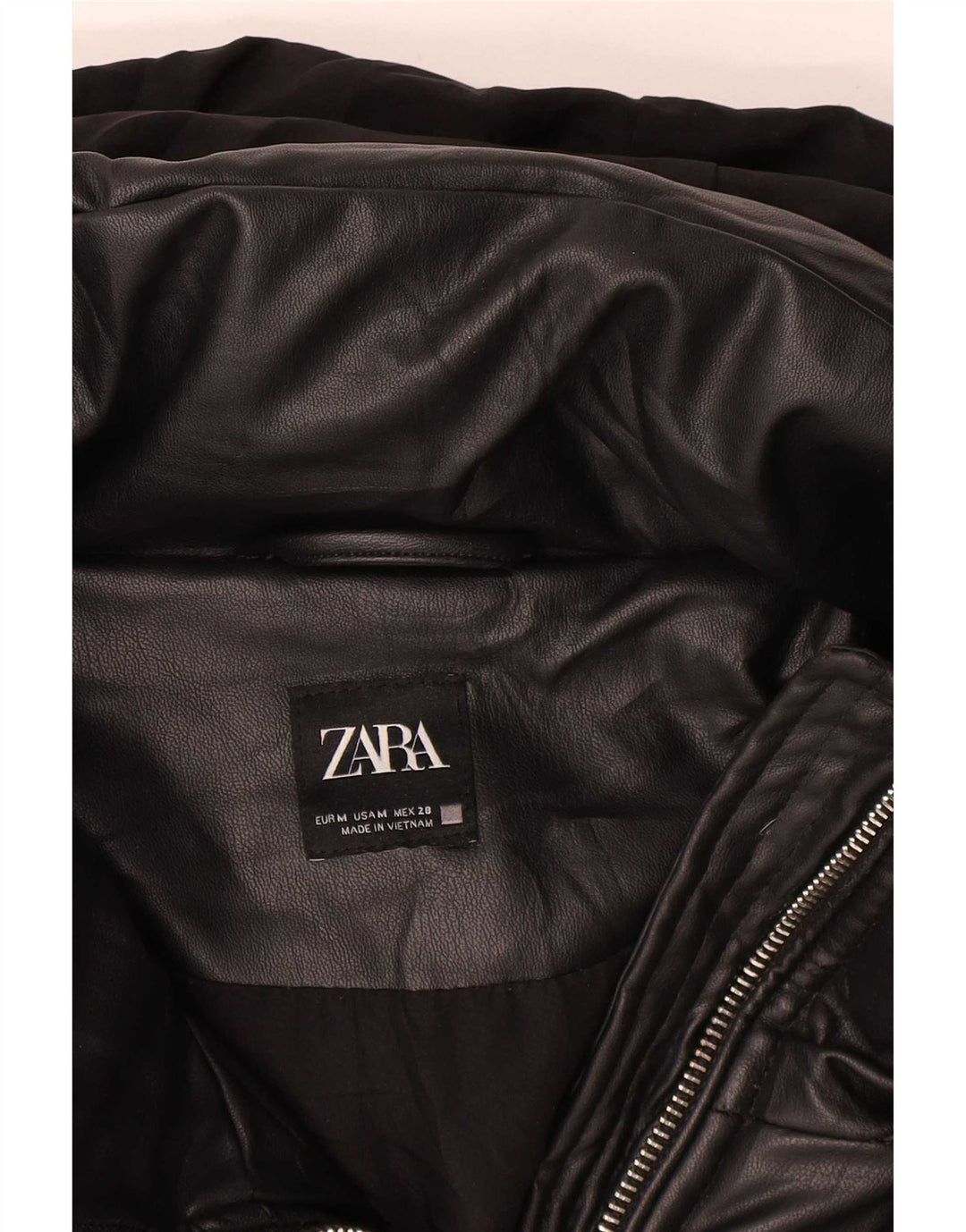 Zara ženska prevelika podstavljena jakna s kapuljačom UK 14 srednje crna