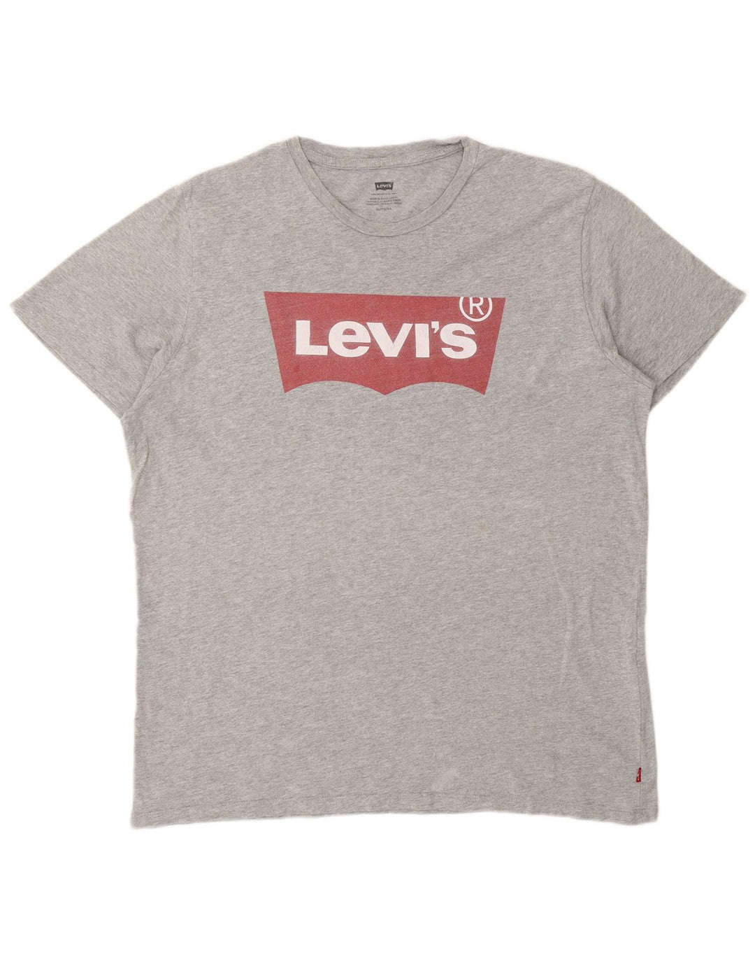 LEVI'S Mens Graphic T-Shirt Top XL Grey Cotton