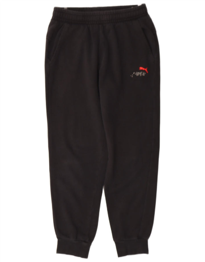 PUMA Mens Tracksuit Trousers Joggers Medium  Black Cotton