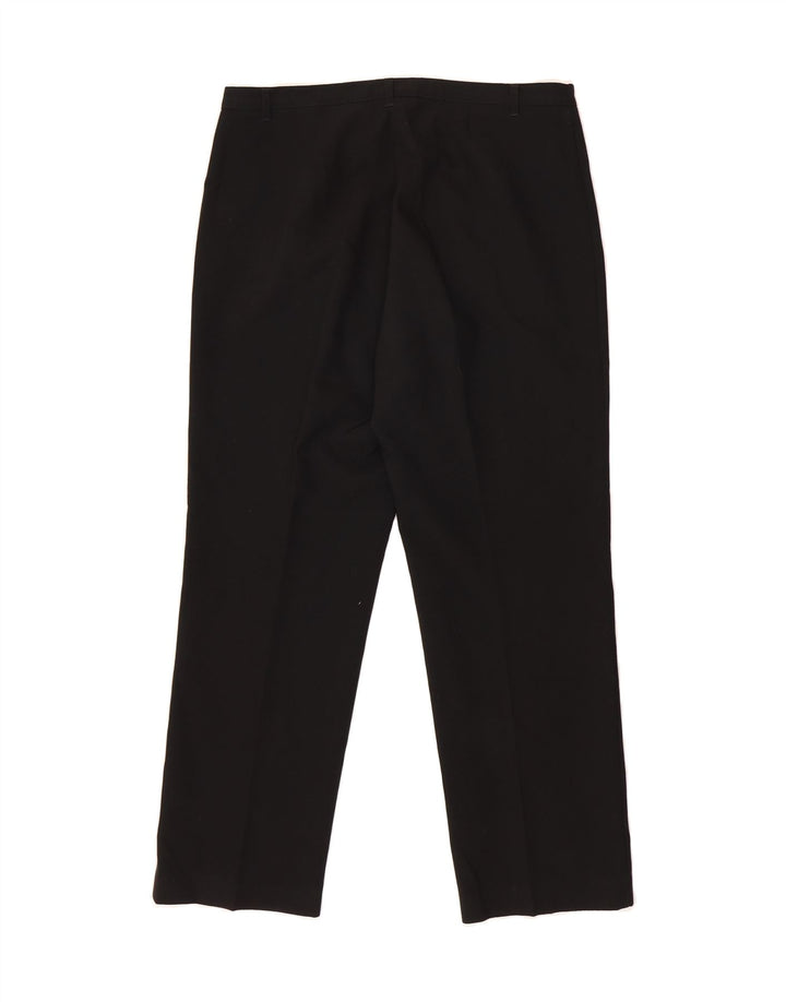 BENETTON Womens Straight Suit Trousers W32 L26 Black Vintage Benetton and Second-Hand Benetton from Messina Hembry 