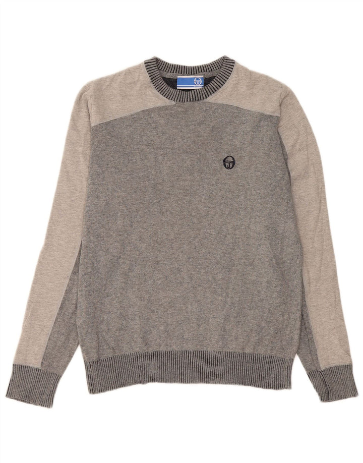 Sergio Tacchini muški džemper s okruglim izrezom srednje sive boje