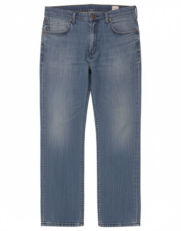 Wrangler ženske ravne traperice Arizona W35 L32 plavi pamuk