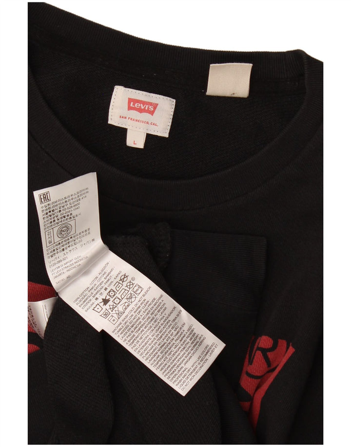 Levi's muška majica s grafičkim motivima, veliki crni pamuk