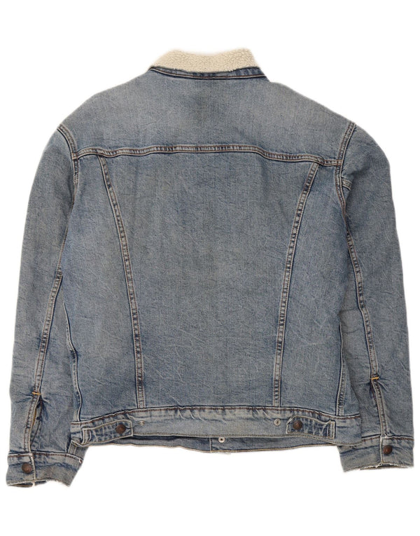 Levi's muška Sherpa traper jakna UK 36 Small Blue Cotton