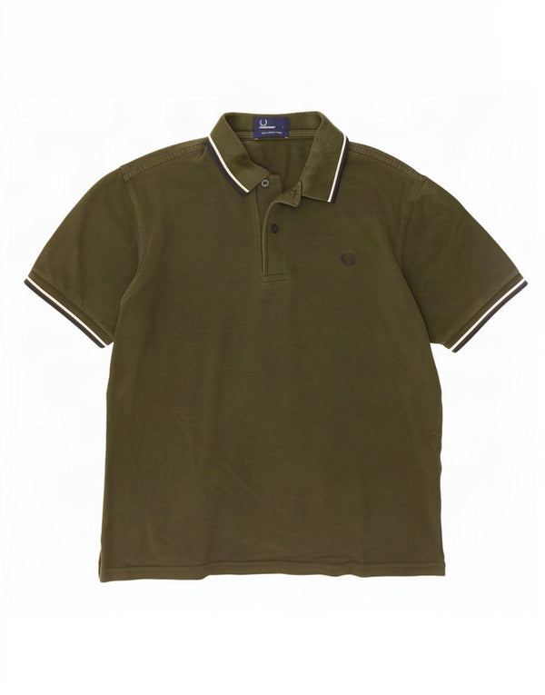 Fred Perry muška polo majica velikih kaki prugastih pamuka