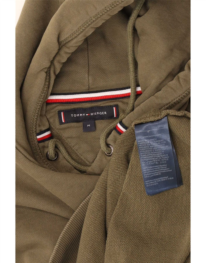 Tommy Hilfiger muška majica s kapuljačom, srednji kaki pamuk
