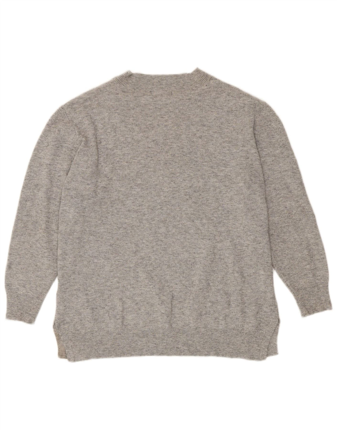 Marks & Spencer ženski džemper s V-izrezom UK 18 XL sivi poliester
