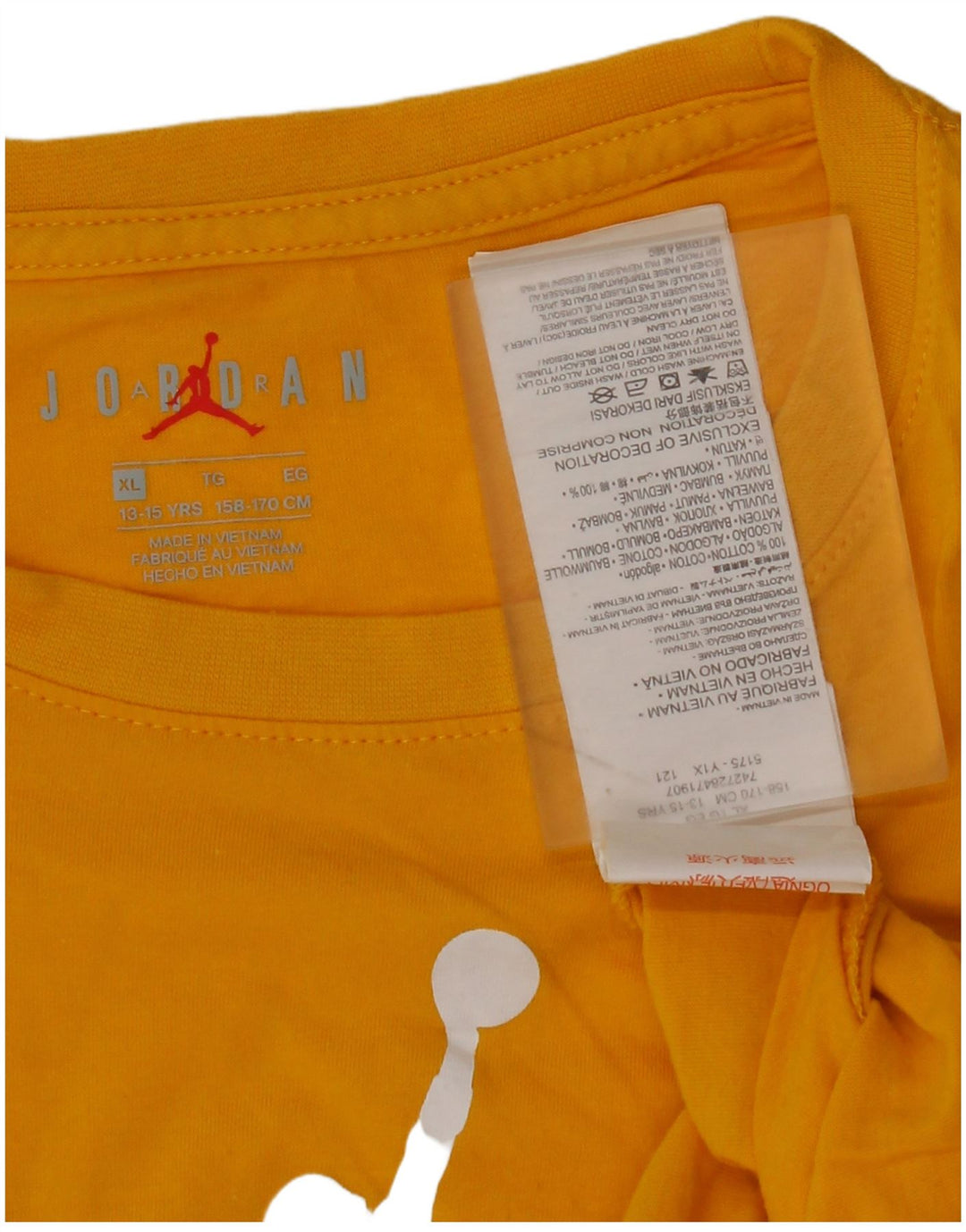 JORDAN Majica s grafičkim motivima za dječake 13-14 godina XL žuti pamuk