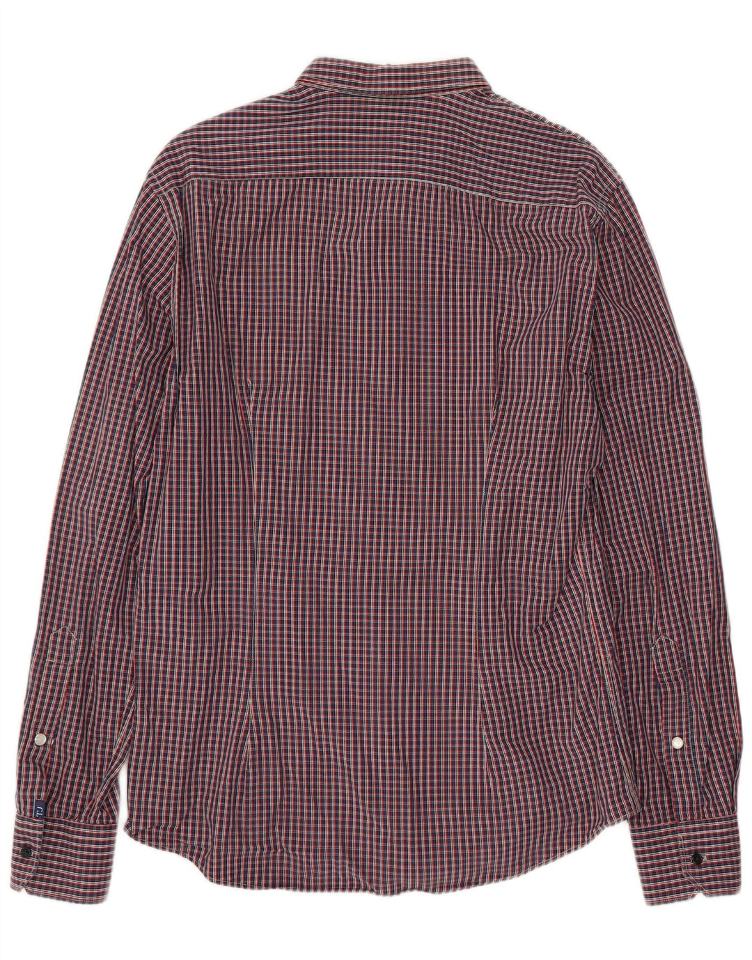 Trussardi Jeans muška flanelska košulja srednje crvene kare