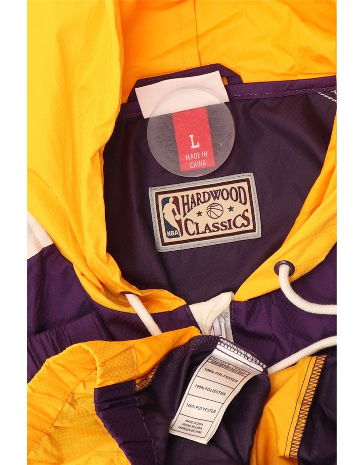 Mitchell & Ness muška kišna jakna s grafičkim motivima UK 40 Large Purple Colourblock