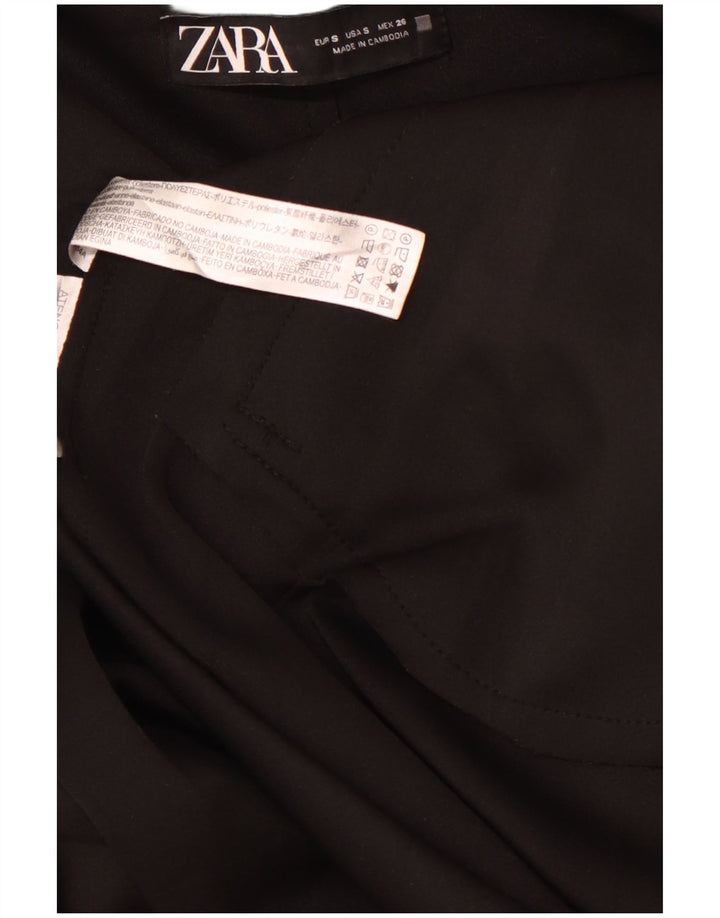 ZARA ženski preveliki kaput s kapuljačom UK 10 Mali crni poliester