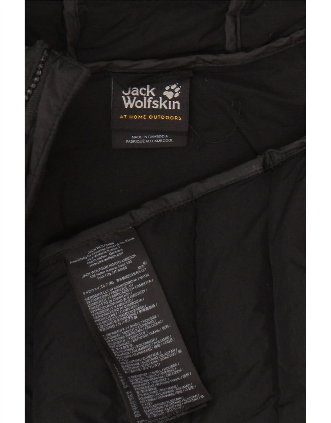 Jack Wolfskin ženska podstavljena jakna s kapuljačom UK 18 XL crni poliamid