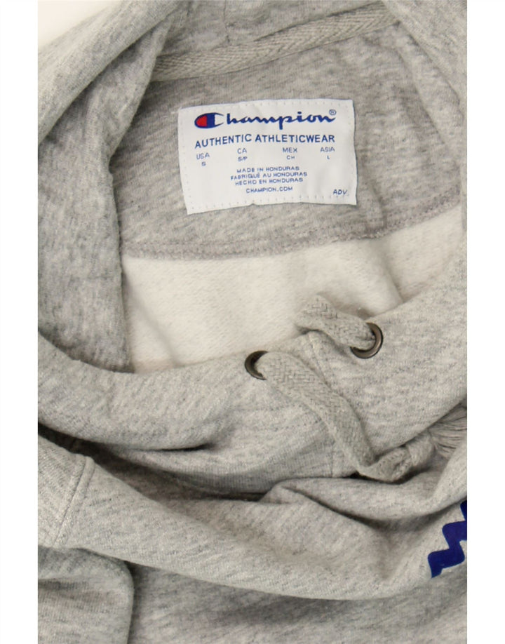 CHAMPION Womens Graphic Hoodie Jumper UK 10 Small Grey Polyester Vintage Champion and Second-Hand Champion from Messina Hembry 