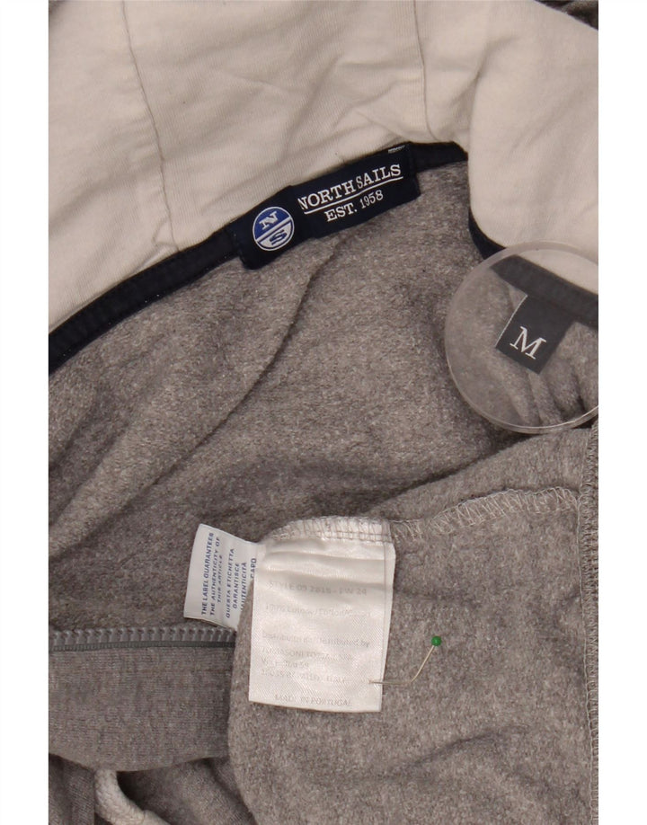 NORTH SAILS Ženski pulover s kapuljačom na patentni zatvarač UK 12 srednje sivi pamuk