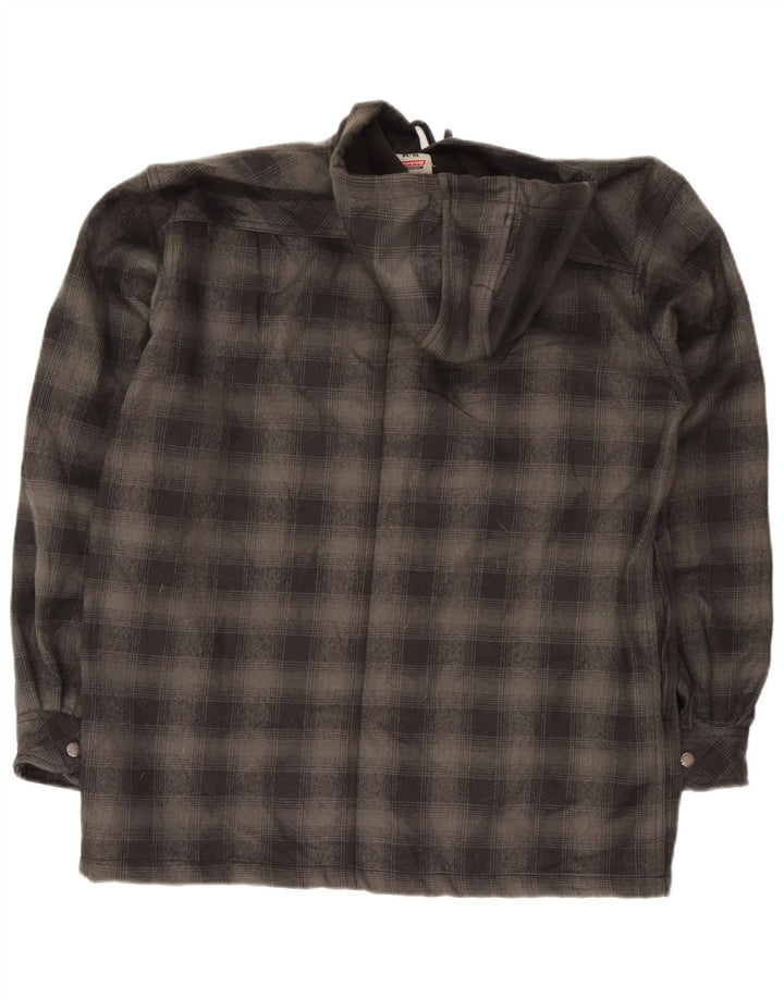 Dickies muška košulja drvosječa s kapuljačom UK 38/40 srednje sivi karirani poliester