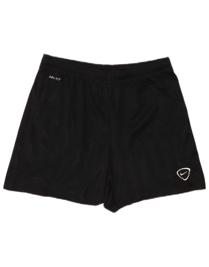 Nike muške Dri Fit sportske kratke hlače srednje crne pruge od poliestera