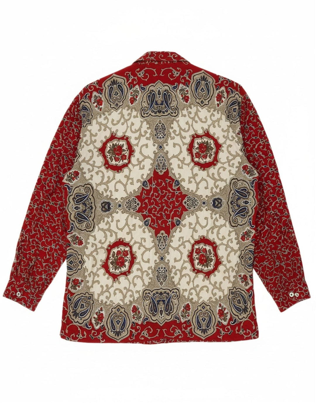 PENNY BLACK Womens Abstract Pattern Shirt Blouse UK 12 Medium Red Viscose