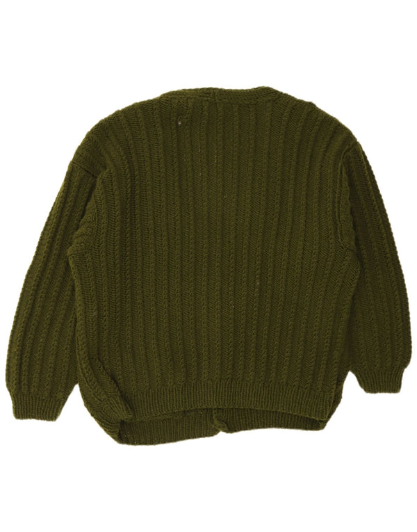 Vintage muški kardigan džemper XL kaki boje