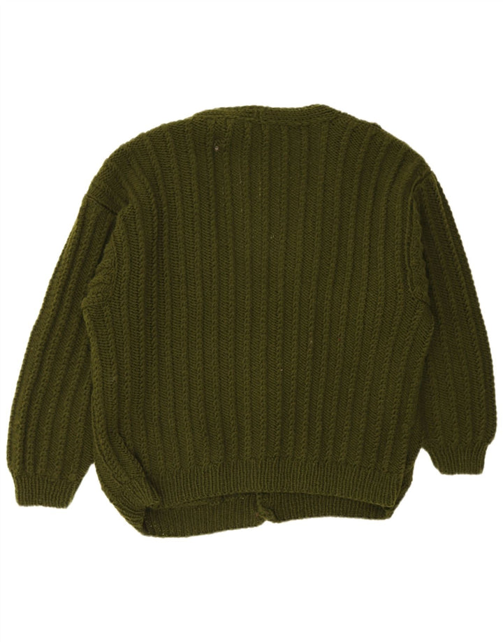 Vintage muški kardigan džemper XL kaki boje