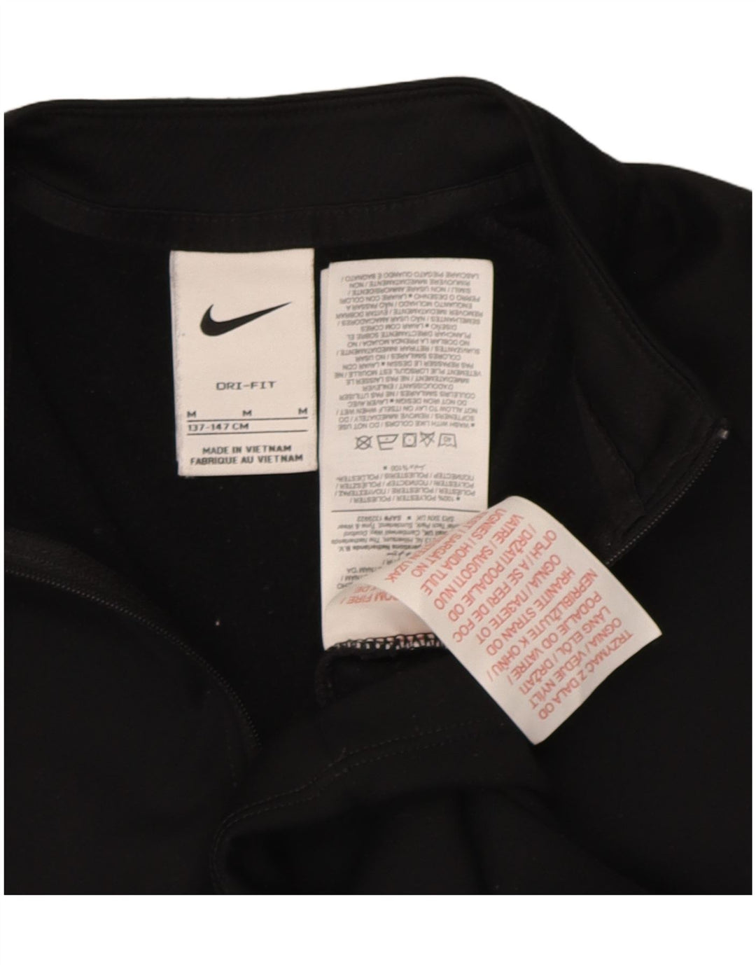 Nike Boys Dri Fit Graphic Pulover Trenirka Top 10-11 Years Medium Black