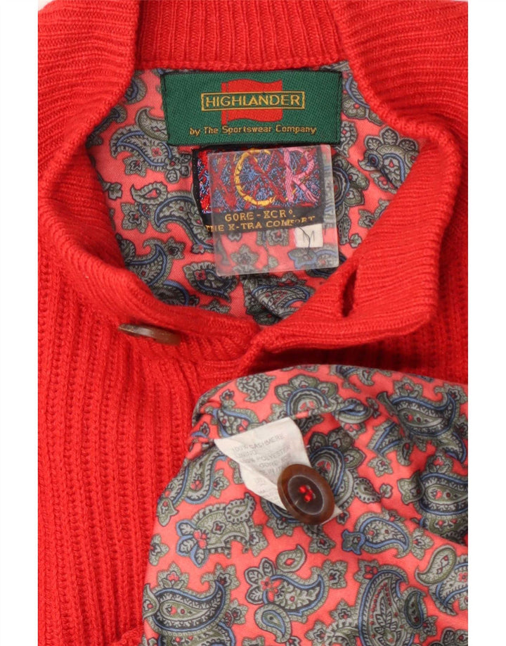 Highlander muški kardigan pulover srednje narančaste boje od kašmira