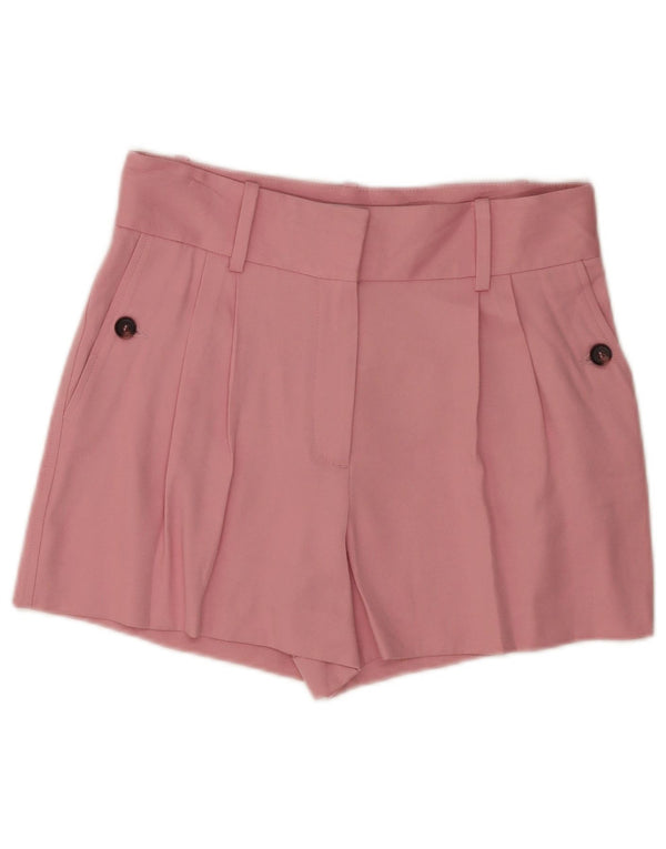 Reiss Ženske chino kratke hlače s štipaljkama UK 10, male W30, ružičasta viskoza