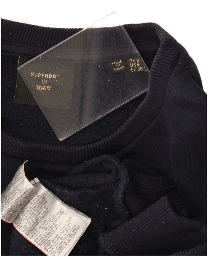 SUPERDRY Ženska prekomjerna trenirka s grafičkim motivima UK 8 Mala tamnoplava