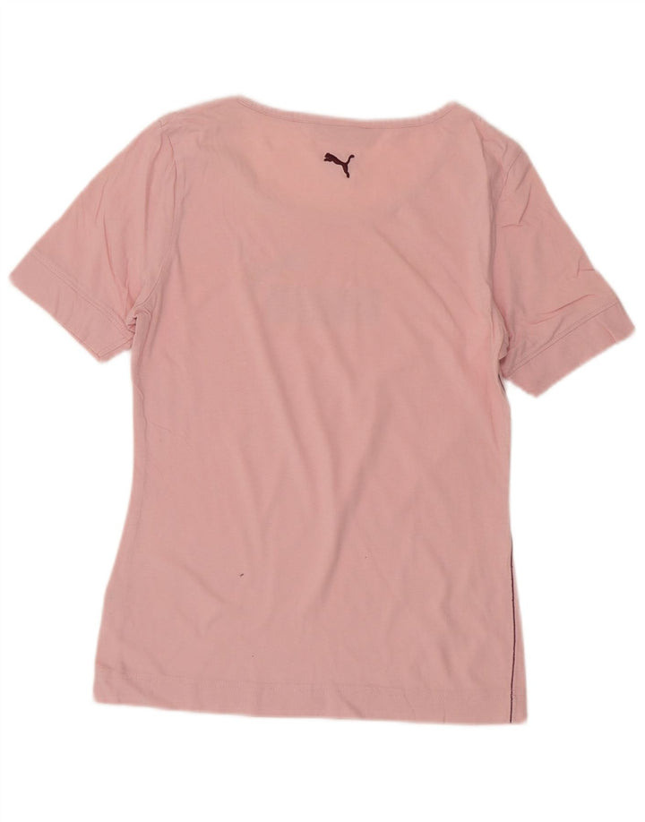 PUMA Womens Graphic T-Shirt Top UK 14 Medium Pink
