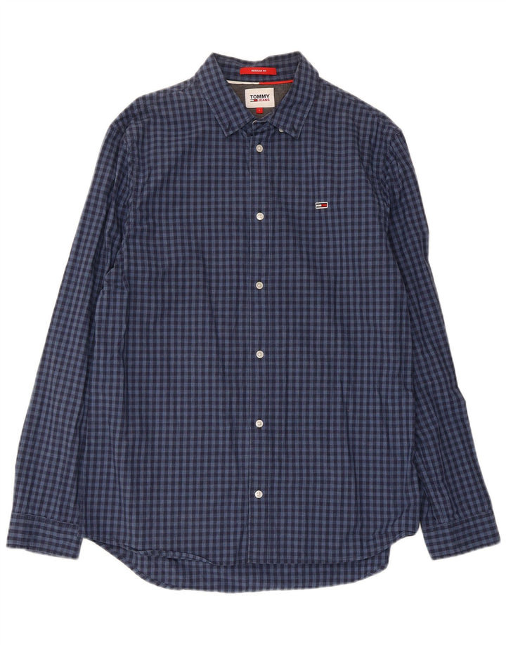 Tommy Hilfiger muška košulja standardnog kroja, velika tamnoplava pamuk gingham