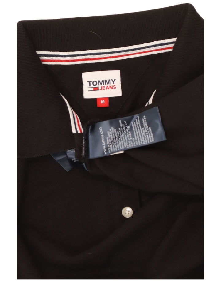 TOMMY HILFIGER Ženska polo majica UK 14 Srednji crni pamuk