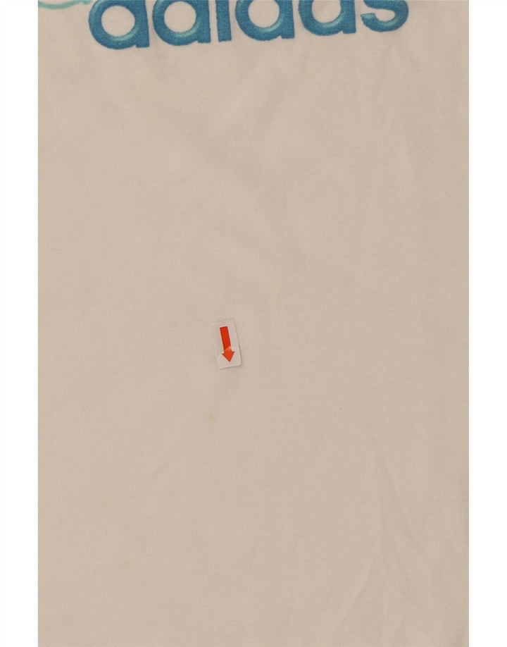 ADIDAS ženska majica kratkih rukava s grafičkim motivima, UK 10, mali bijeli pamuk