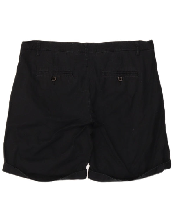 BENETTON Womens Chino Shorts UK 14 Large W36  Black Cotton