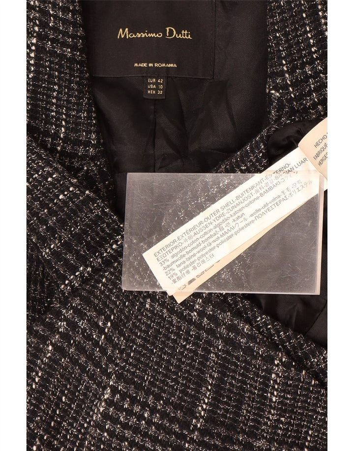 MASSIMO DUTTI Ženska jakna jakna EU 42 veliki sivi karirani pamuk