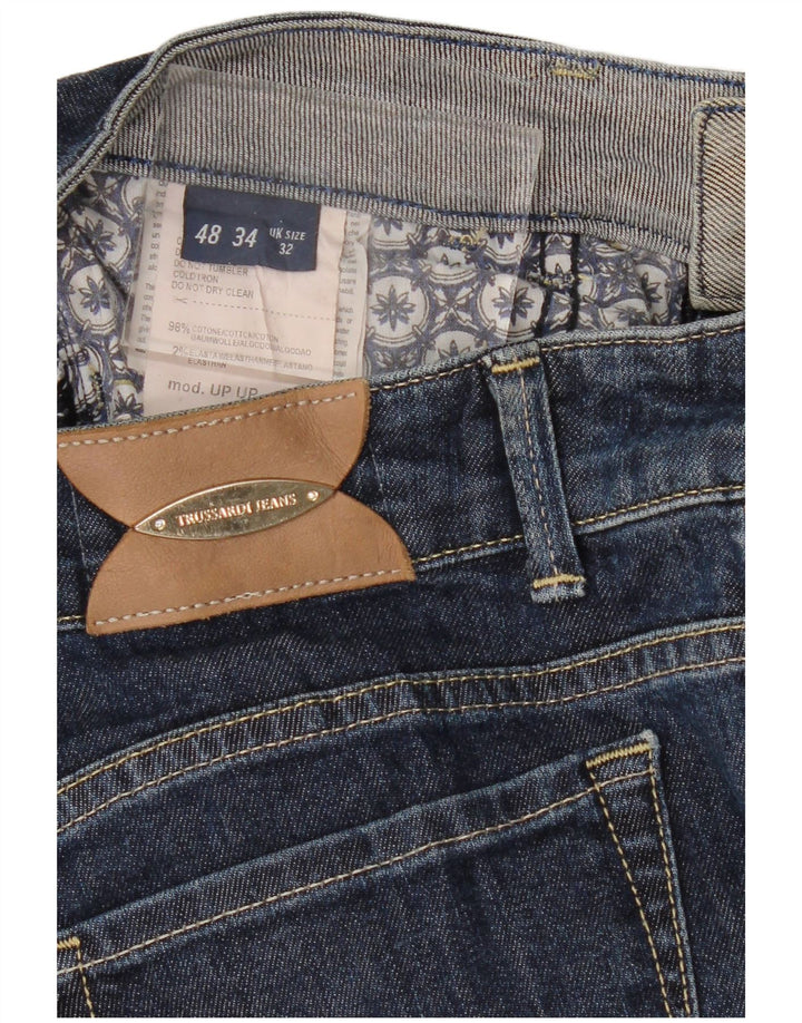 Trussardi ženske uske traperice W32 L32 tamnoplavi pamuk
