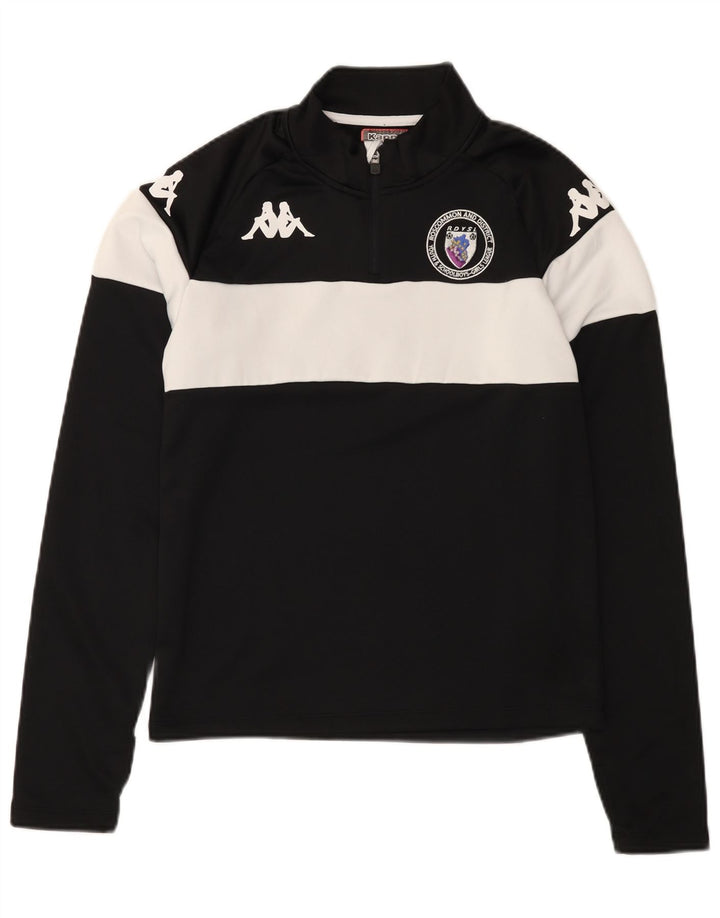 KAPPA gornji dio trenirke s grafičkim zip izrezom, mala crna boja