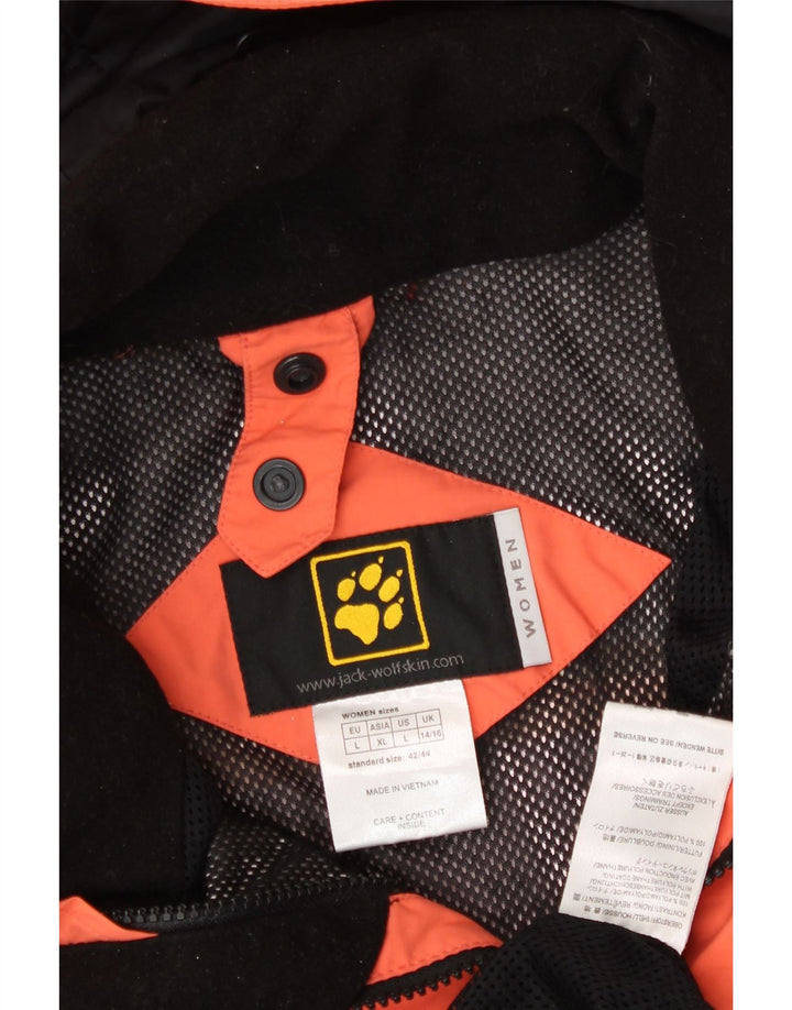 JACK WOLFSKIN Womens Oversized Windbreaker Jacket UK 14/16 Large Orange Vintage Jack Wolfskin and Second-Hand Jack Wolfskin from Messina Hembry 