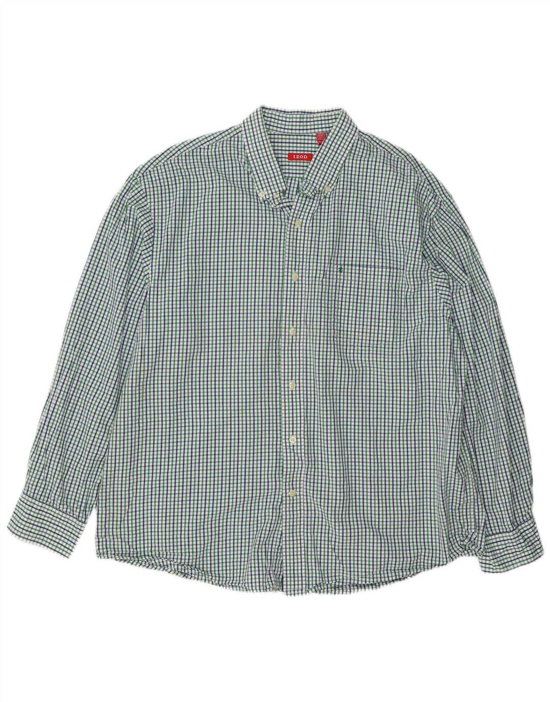IZOD Muška košulja 2XL Green Gingham pamuk