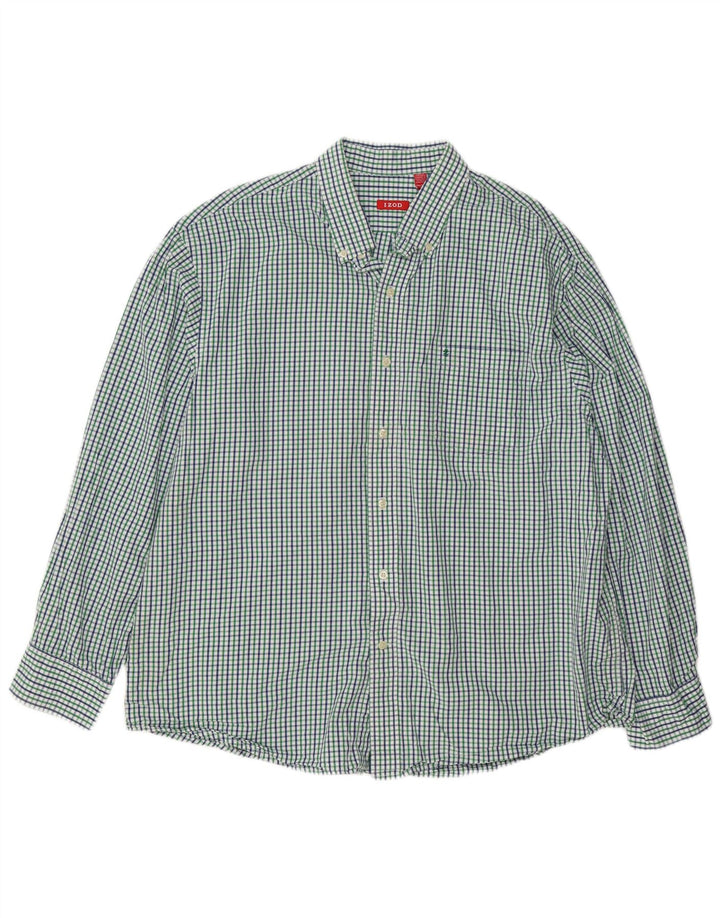 IZOD Muška košulja 2XL Green Gingham pamuk