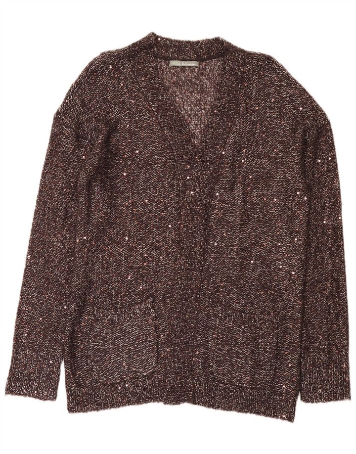 Marks & Spencer ženski otvoreni kardigan pulover UK 18 XL smeđi poliester