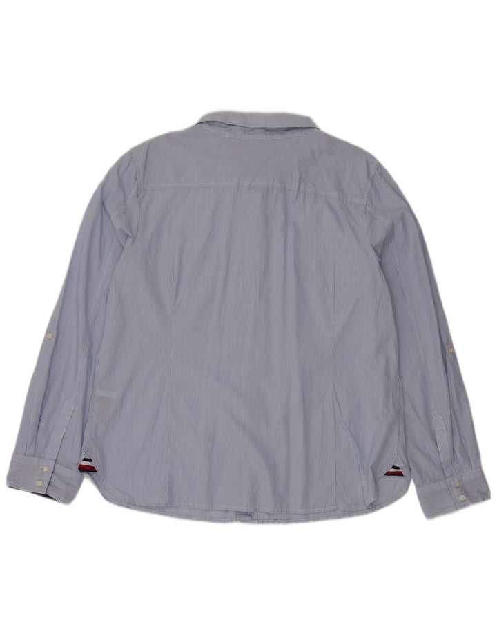 TOMMY HILFIGER Ženska košulja UK 20 2XL pamuk s plavim prugama