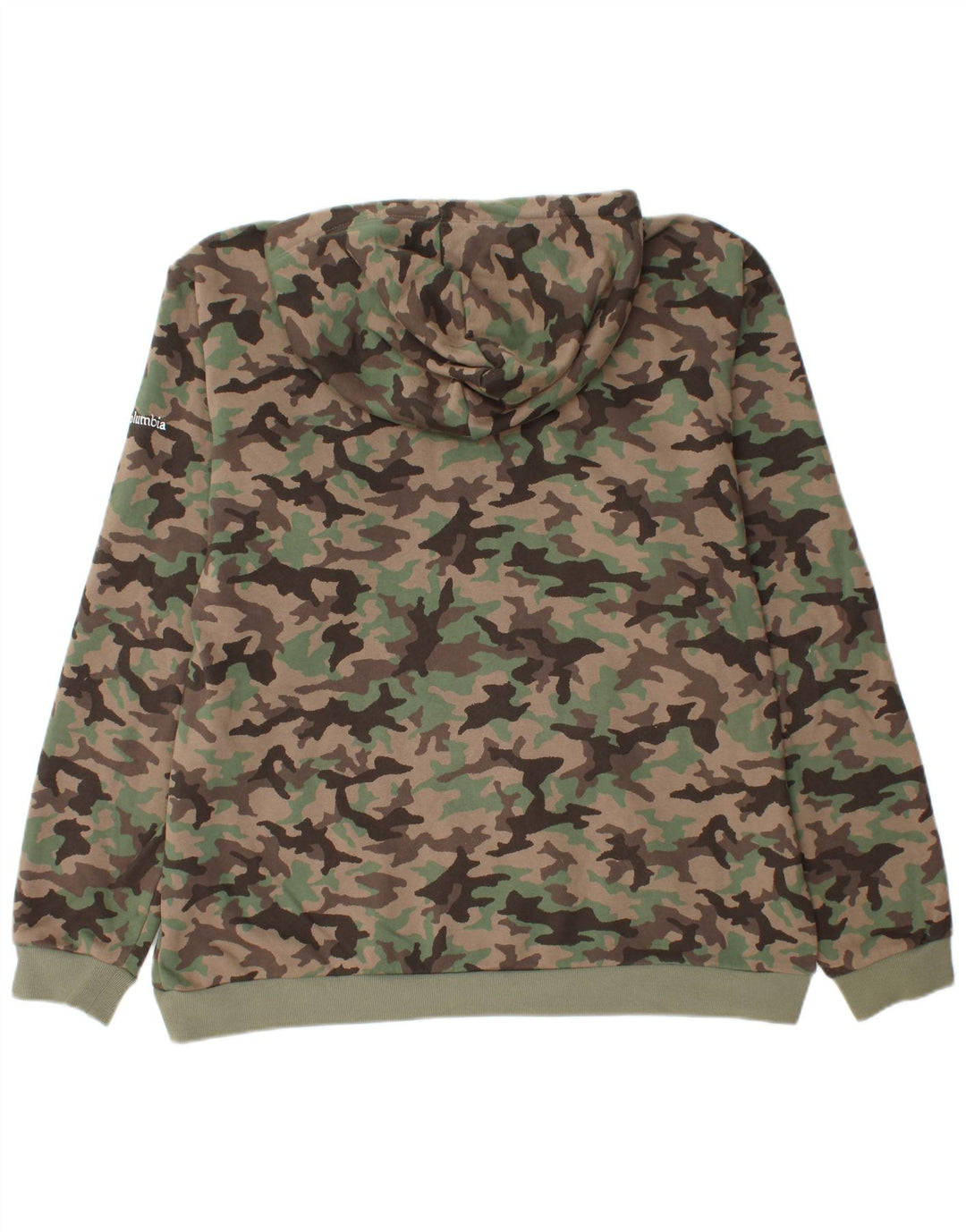 COLUMBIA Muška majica s kapuljačom s kapuljačom XL kaki kamuflažni pamuk