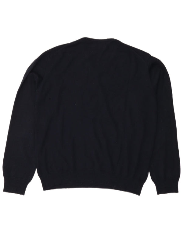 RIFLE ženski džemper s V-izrezom UK 18 XL tamnoplavi akril