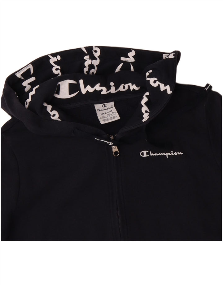 CHAMPION Ženski pulover s kapuljačom s patentnim zatvaračem UK 14 Srednji tamnoplavi pamuk