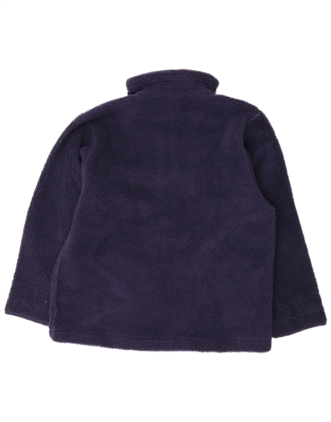 VINTAGE ženski džemper od flisa s patentnim izrezom UK 16 Veliki mornarsko plavi svijetli džemperi